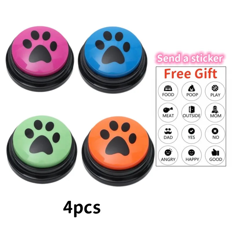 4/8/10pcs Recordable Pet Communication Toys Talking Button