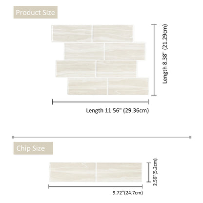 10 Sheets big size Peel and Stick Wallpaper Waterproof 3D Wall Tile - Easy to Install