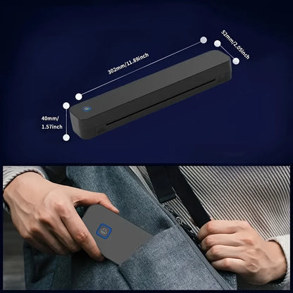 Portable A4 thermal printer, tattoo template printer, 1500mAh rechargeable battery