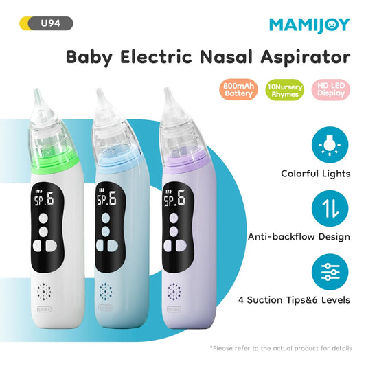 MAMIJOY Baby Electric Nasal Aspirator Nose Suction - Painless silicone material