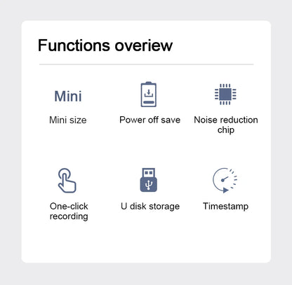 Mini Voice Recorder Digital Device with key ring & necklace