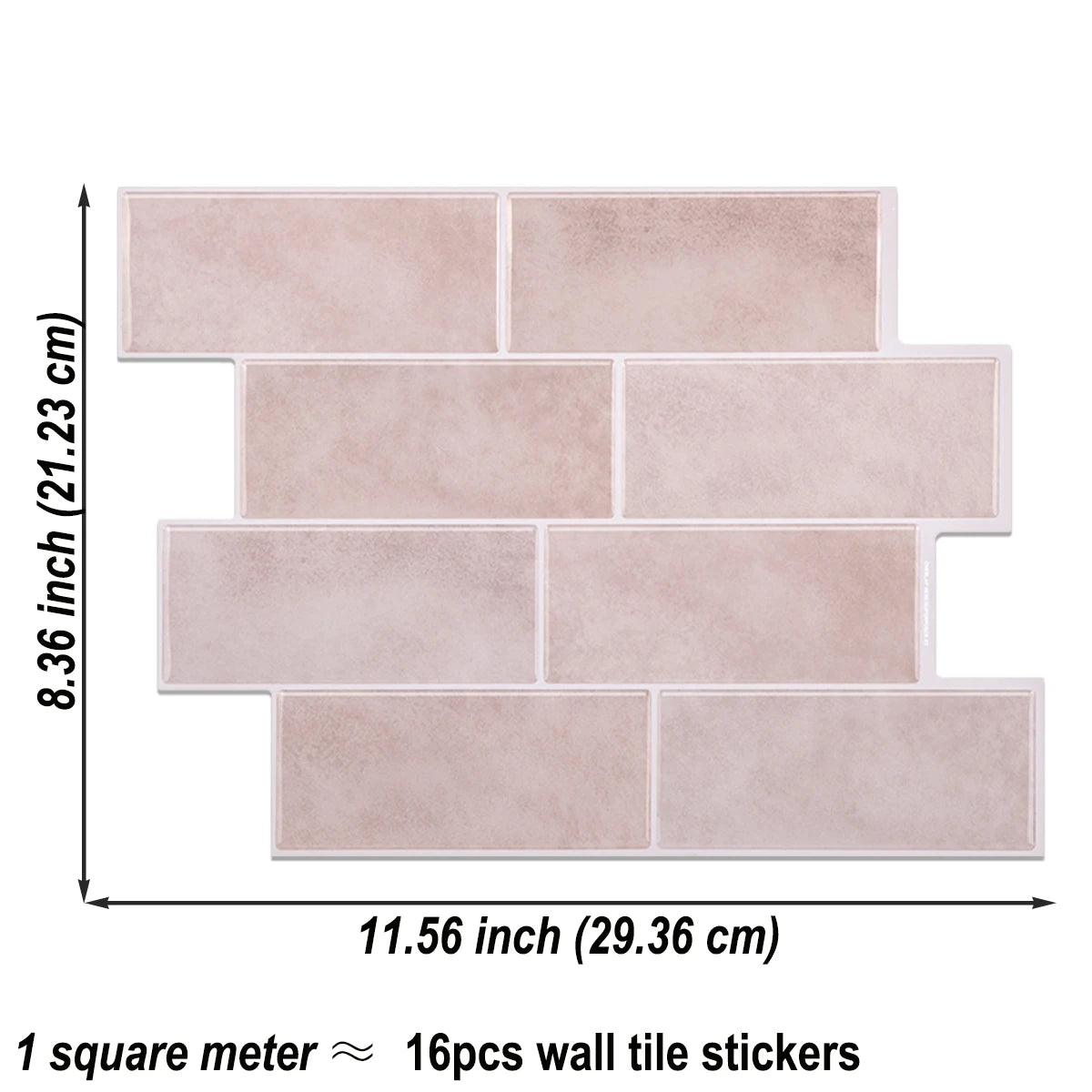 10 Sheets big size Peel and Stick Wallpaper Waterproof 3D Wall Tile - Easy to Install