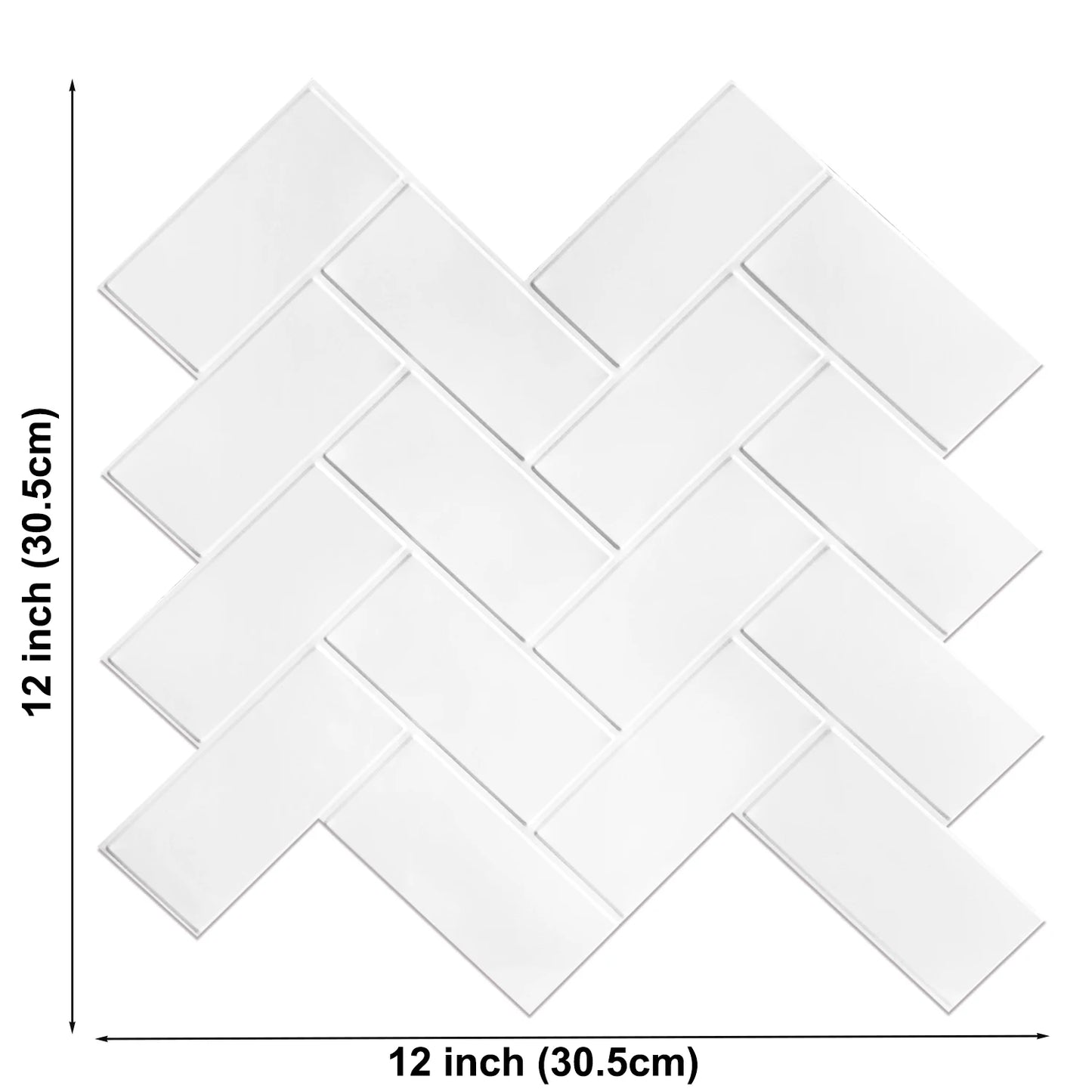 10pcs 3D Tile Self-Adhesive Wall Stickers - Heat-resistant And Waterproof