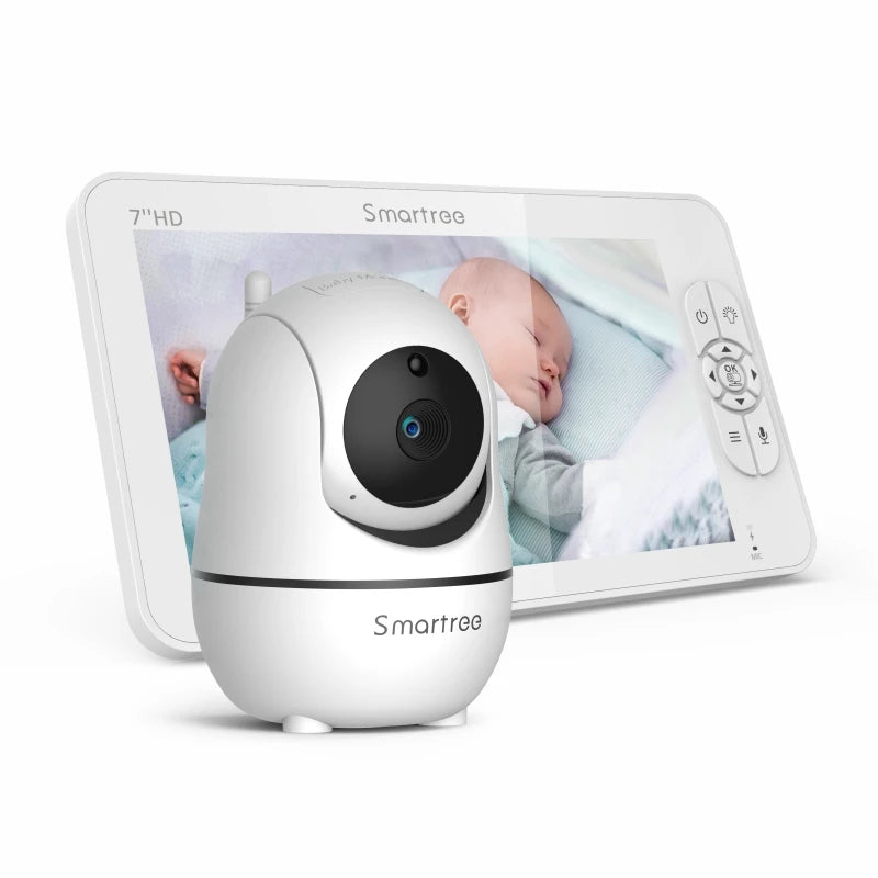 1080P HD Split Screen Video Baby Monitor with two Camera, Hack Proof, Remote Zoom/Pan/Tilt, 4000mAh Battery