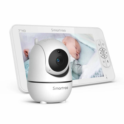 1080P HD Split Screen Video Baby Monitor with two Camera, Hack Proof, Remote Zoom/Pan/Tilt, 4000mAh Battery