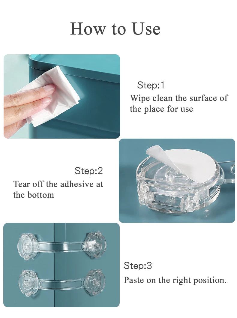 Children/ Baby Safety Lock Protection from Children Home Drawer Cabinet Door Refrigerator
