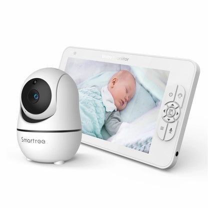 1080P HD Split Screen Video Baby Monitor with two Camera, Hack Proof, Remote Zoom/Pan/Tilt, 4000mAh Battery