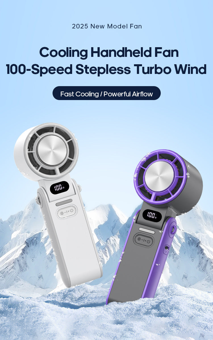 Portable High Speed Handheld Fan 3600mAh Rechargeable 100 Wind Speeds