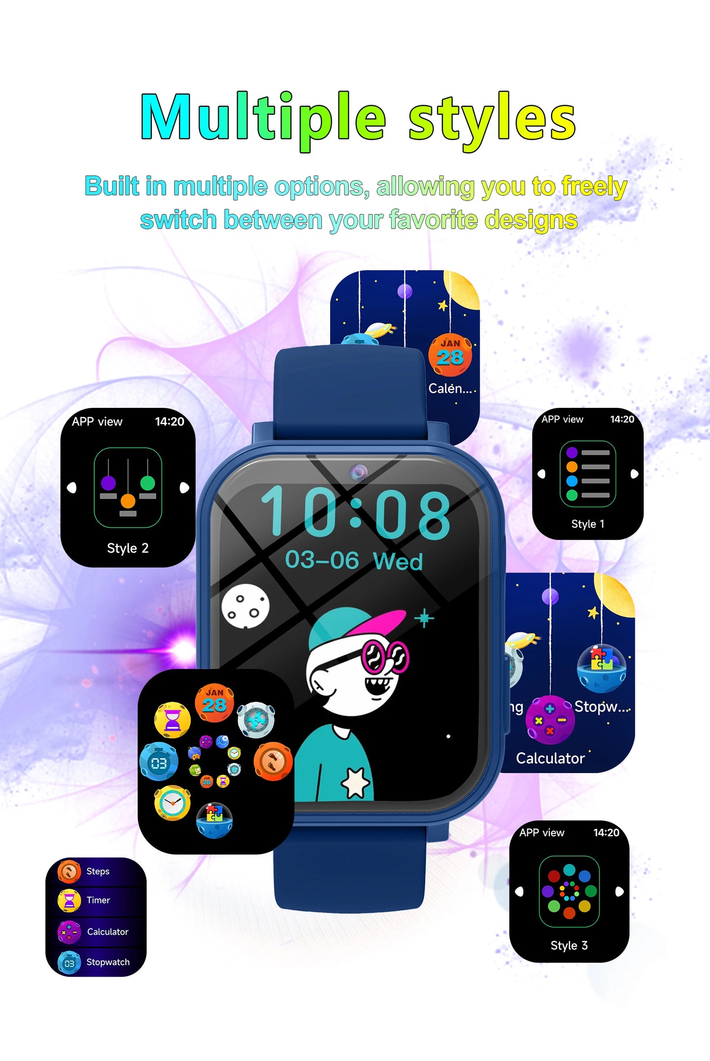 Kids Smart Watch Games HD Screen Camera Flashlight Sleep Monitor Alarm