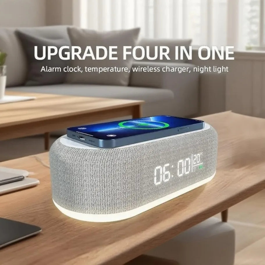 Alarm Clock Wireless Phone Chargers Lamp Night For iPhone 17 16 15 14 13 Fast Charging Dock
