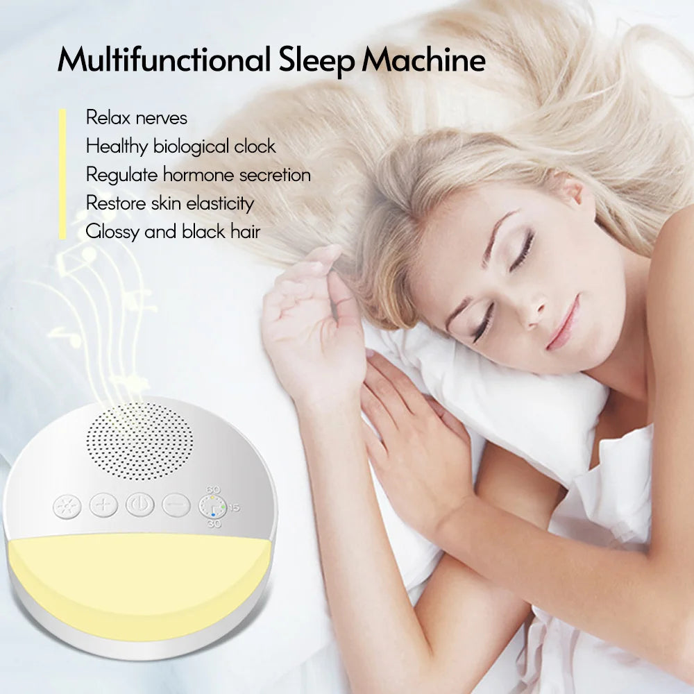 Baby White Noise Sleep Machine USB Rechargeable Timed Shutdown Night Light Timer