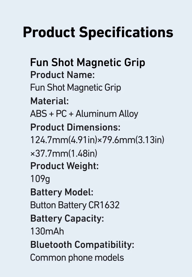 Magnetic Smart Phone Camera Hand Grip