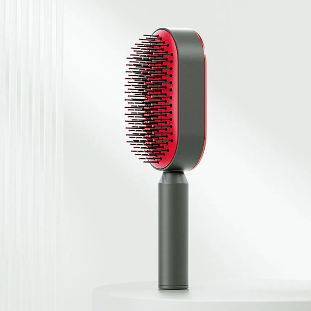 Upgraded Press-Type Self Cleaning Hair Brush Air Cushion Comb Ladies LongHair 3D Central Airbag Massage Comb Household Hairbrush