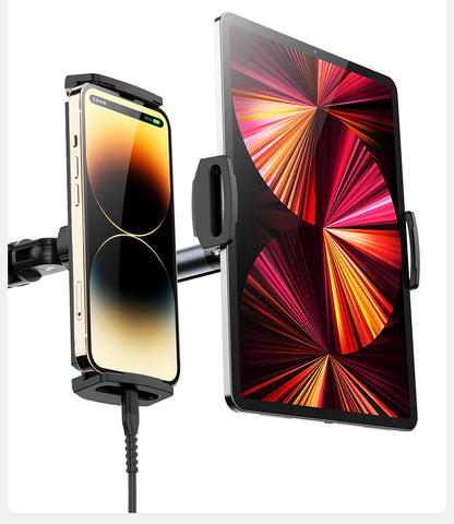 Stand Phone, Tablet Holder Floor Aluminum  Retractable iPad Clip
