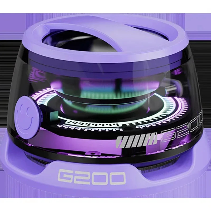 Portable Magnetic Bluetooth Speaker  with RGB Color Light and Phone Holder for IOS