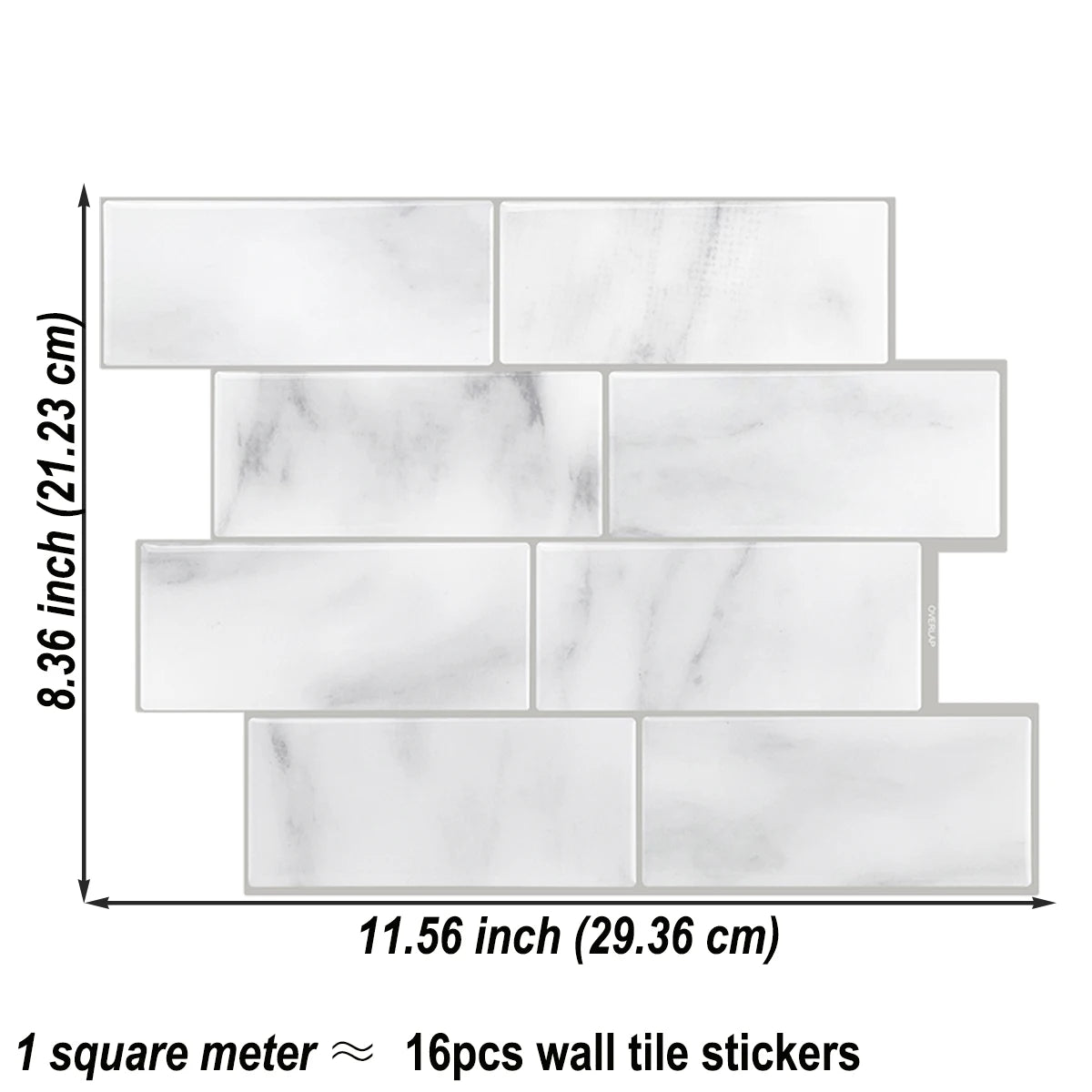 10 Sheets big size Peel and Stick Wallpaper Waterproof 3D Wall Tile - Easy to Install