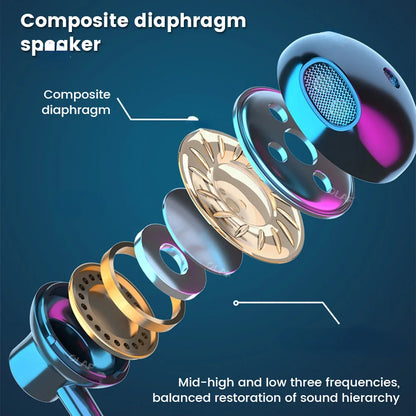 Wireless Earphones 5.3 Neckband LED Display Headphones  Waterproof Magnetic Earbuds