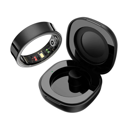 Smart Ring Men Women with Charging Case ,Heart Rate Blood Oxygen,Skin Temperature Monitor