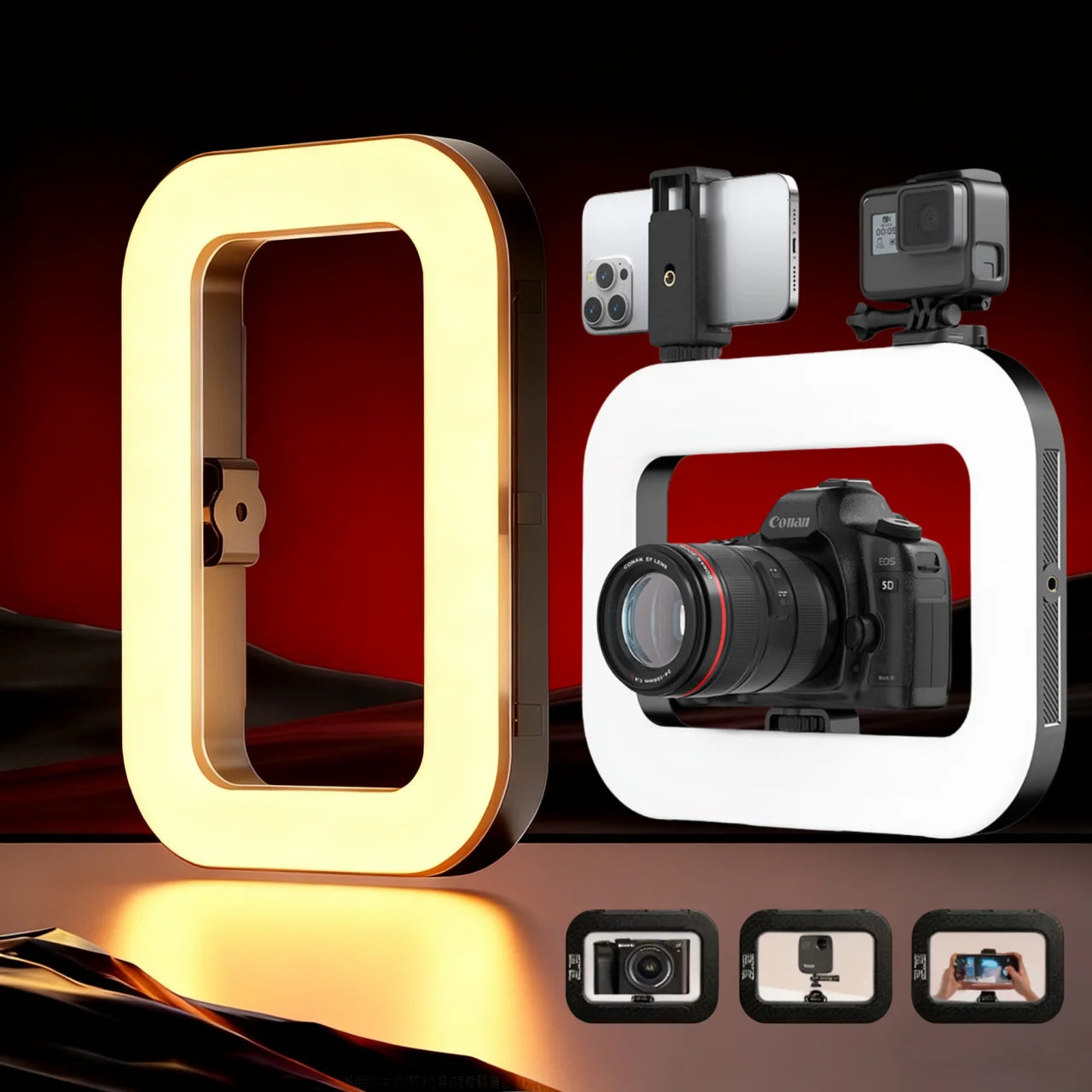 New Portable Handheld Ring LED light Rechargeable Live Broadcast
