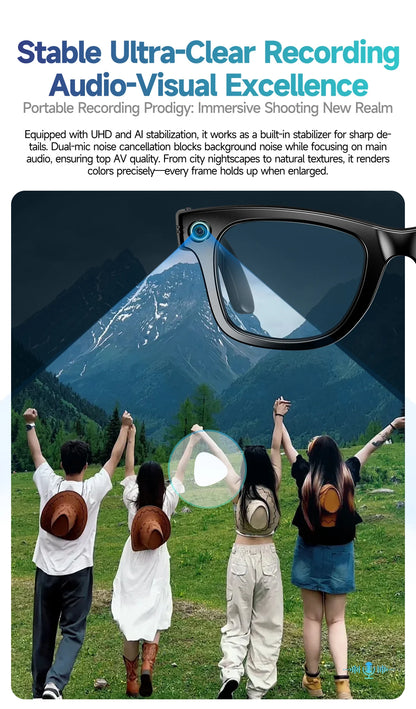 TOP 1 Meta AI Smart Glasses 13MP Camera Video Recording 100+ Languages Translation Sunglasses