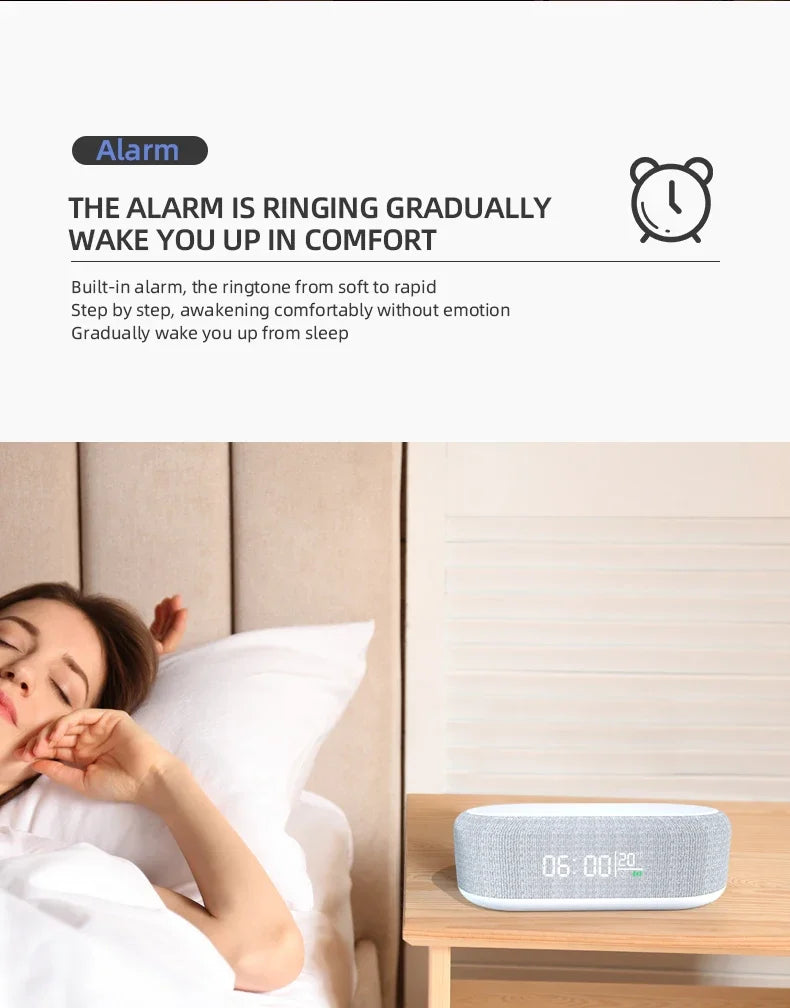 Alarm Clock Wireless Phone Chargers Lamp Night For iPhone 17 16 15 14 13 Fast Charging Dock