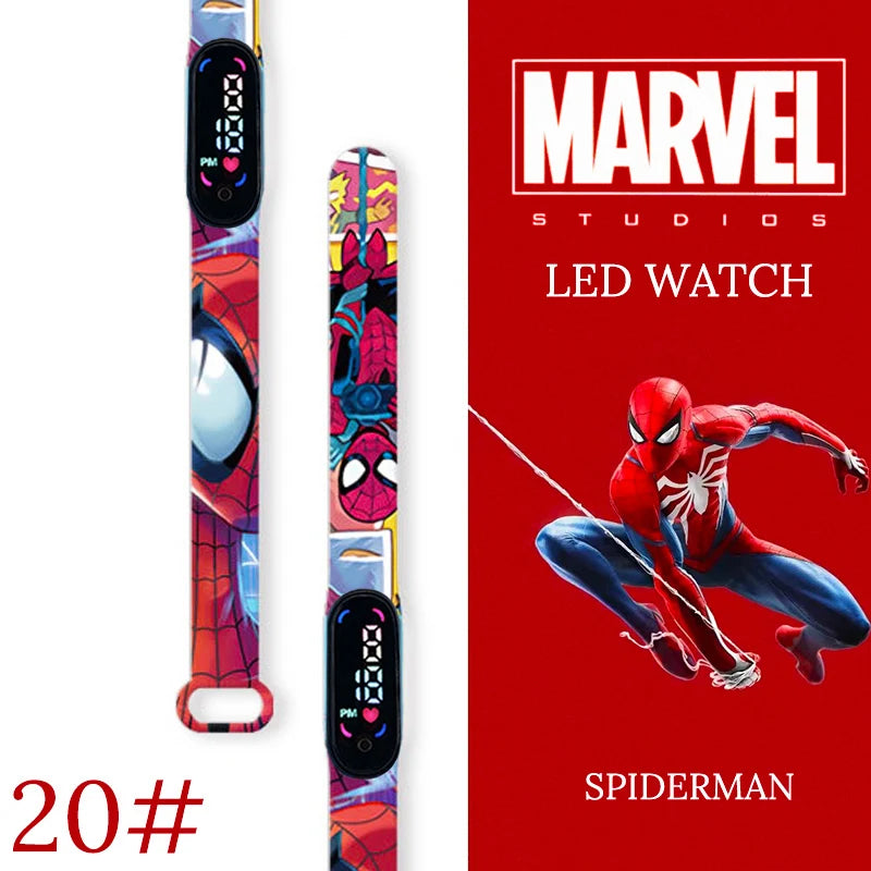 New Spiderman Kid's Waterproof Watches  Digital Watch Boys LED Clock