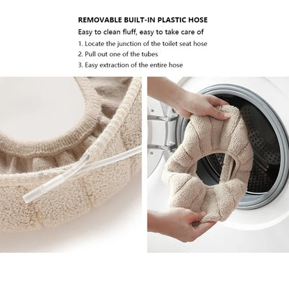 Toilet warm Seat Cushion Cover Washable Universal Toilet Seat