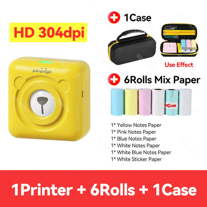 Peripage Mini Photo Printer with Carry Bag Case Paper Roll
