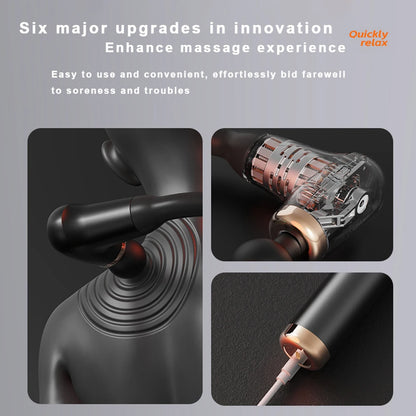 Fascia gun Handle Elbow 3 Modes  6 Gears Adjust Muscle Relaxation  Massage Percussion Hammer for Athletes