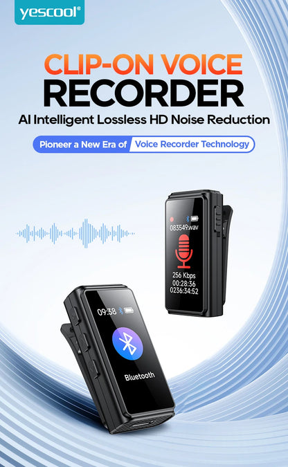 Mini Portable Voice Recorder with Clip  - for Meetings/Lectures/Interviews