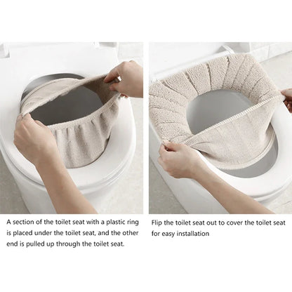 Toilet warm Seat Cushion Cover Washable Universal Toilet Seat