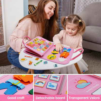 Busy Board Montessori Toys for Toddler Busy Book Sensory - Preschool Early Education