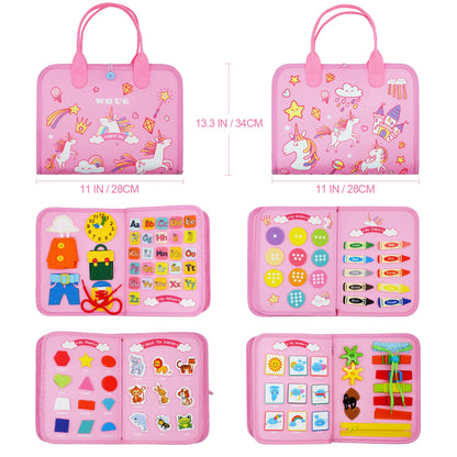 Busy Board Montessori Toys for Toddler Busy Book Sensory - Preschool Early Education