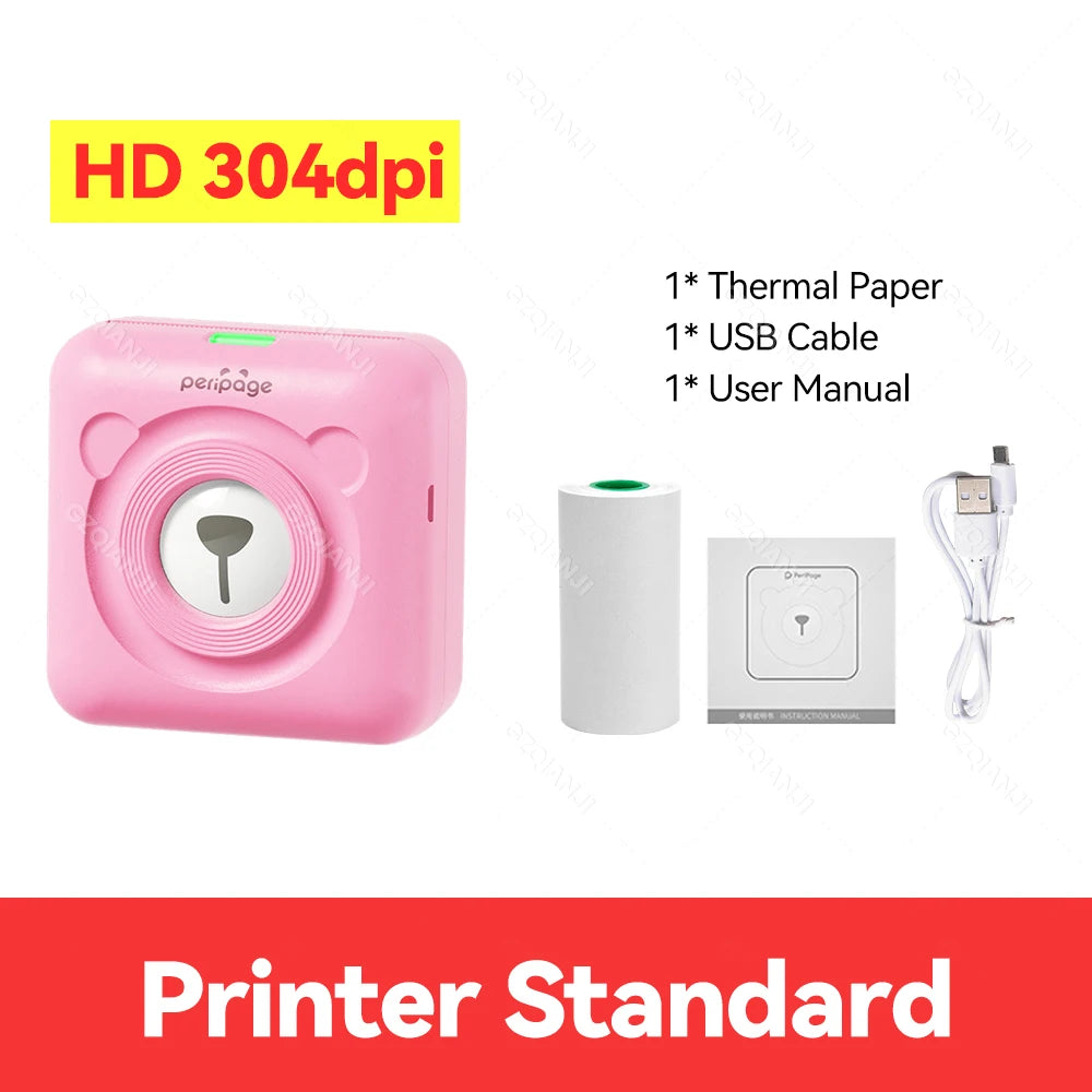 Peripage Mini Photo Printer with Carry Bag Case Paper Roll