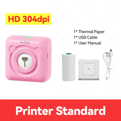 Peripage Mini Photo Printer with Carry Bag Case Paper Roll