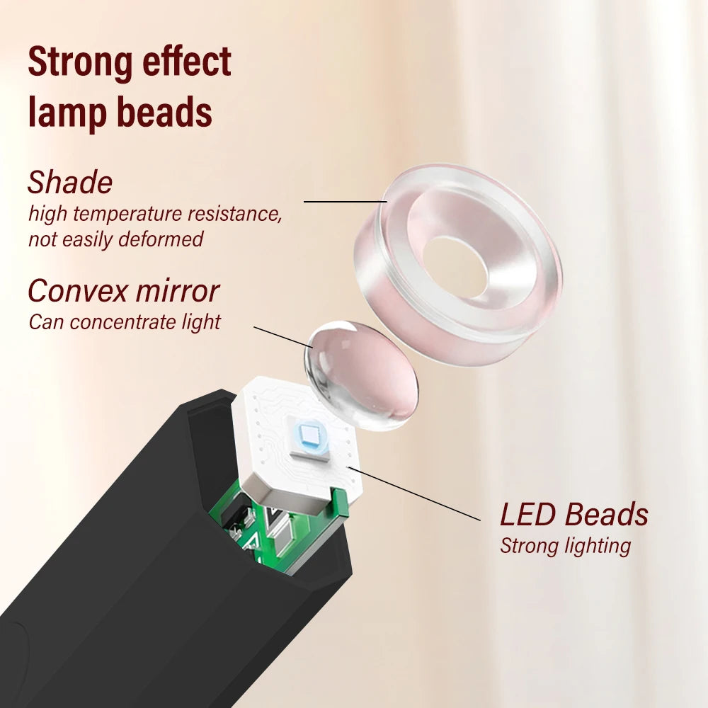 Portable Handheld UV Light lamp for Gel Nails  Rechargeable