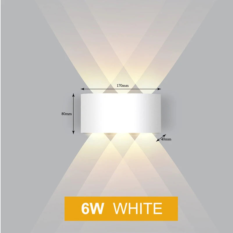 Aluminium LED Wall Lamp Waterproof Garden Balcony Lighting