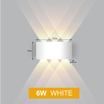 Aluminium LED Wall Lamp Waterproof Garden Balcony Lighting