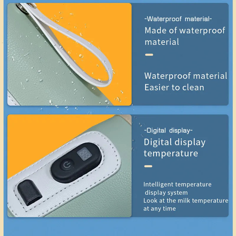 Portable Baby Bottle Insulation Sleeve, Baby Milk Insulation Device with LCD Screen, USB connection & 5  temperature mode