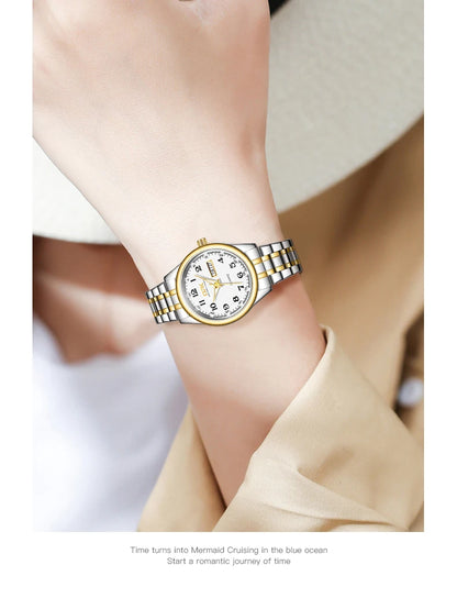 Watch For Women Quartz Watch Waterproof Classic Luxury Brand Stainless Steel Strap