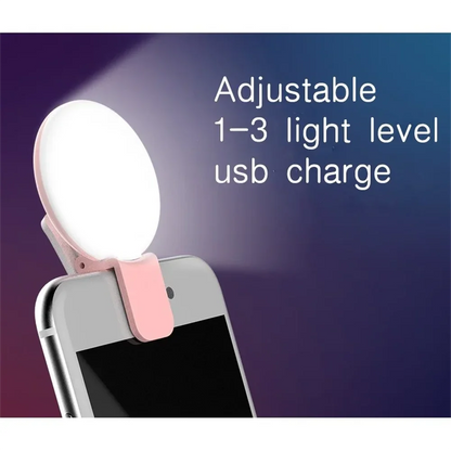 Portable Soft Natural LED Light Mobile Phone Mini Selfie Fill Light