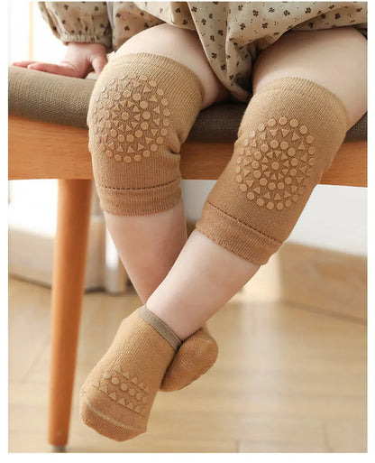 Baby Knee Pads Socks Set- Anti Slip Socks Kneecap Kid Crawling