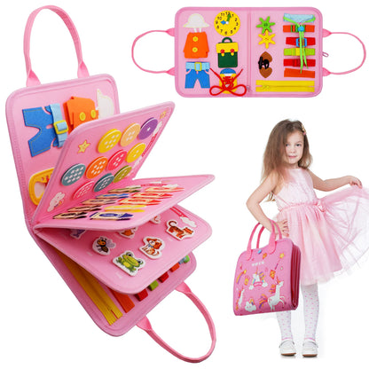 Busy Board Montessori Toys for Toddler Busy Book Sensory - Preschool Early Education