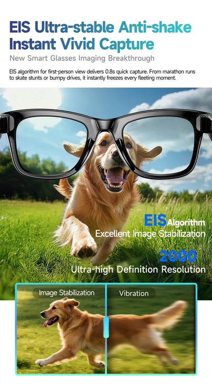 TOP 1 Meta AI Smart Glasses 13MP Camera Video Recording 100+ Languages Translation Sunglasses