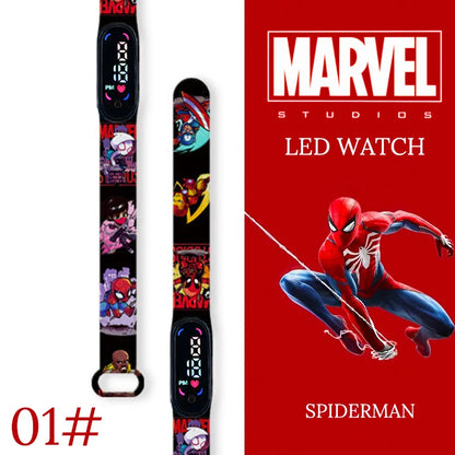 New Spiderman Kid's Waterproof Watches  Digital Watch Boys LED Clock