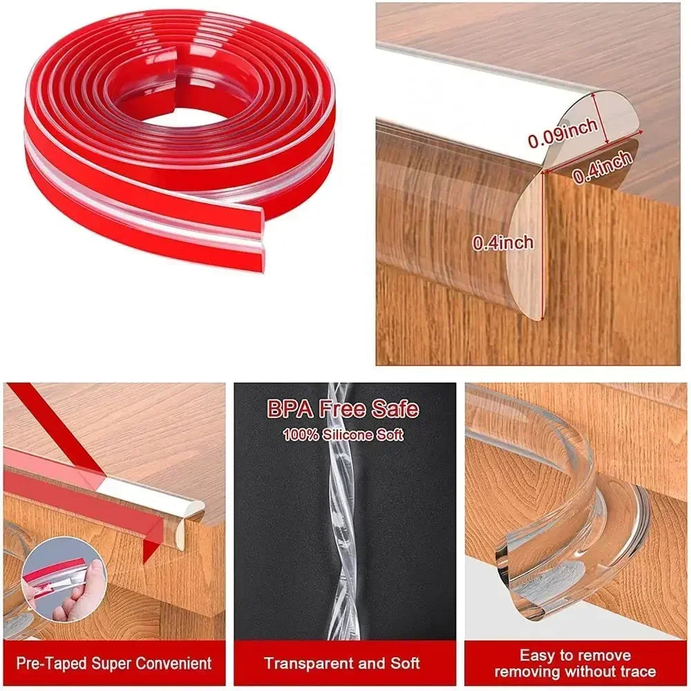 Furniture Corner Protectors Guard Silicone Baby Protection Strip Tape Self Adhesive