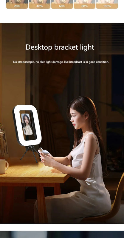 New Portable Handheld Ring LED light Rechargeable Live Broadcast
