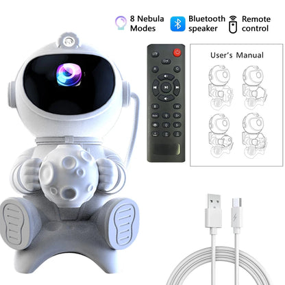Astronaut LED Night Light Galaxy Star Projector Bluetooth Speaker Remote Control Timer 360° Adjustable Angle