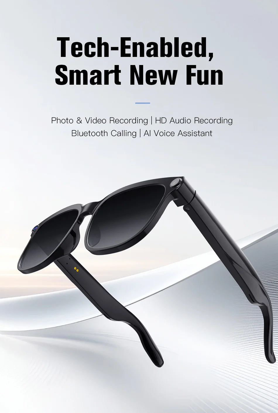 Smart Glasses 2026 4K HD Chat GPT 800MP Camera Recording WIFI - Bluetooth Call 260Mah Voice Assistant