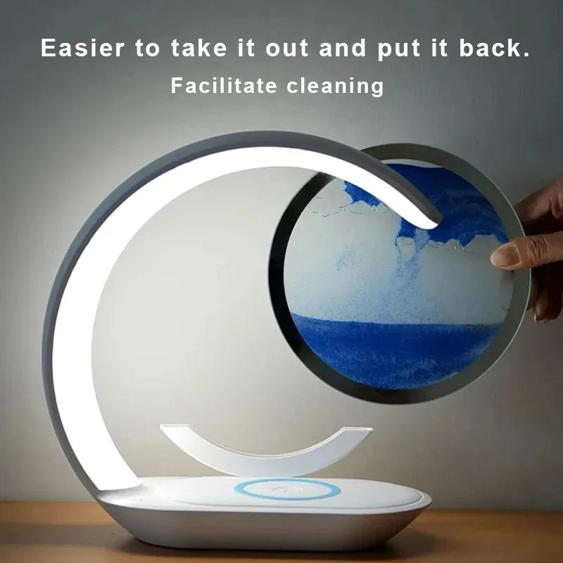Cute Moon Mood Light Touch Dimming with Clock RGB Color Changing Light Bluetooth Speaker Music Playback  Bedroom Night Light
